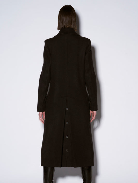 Black wool and cashmere coat