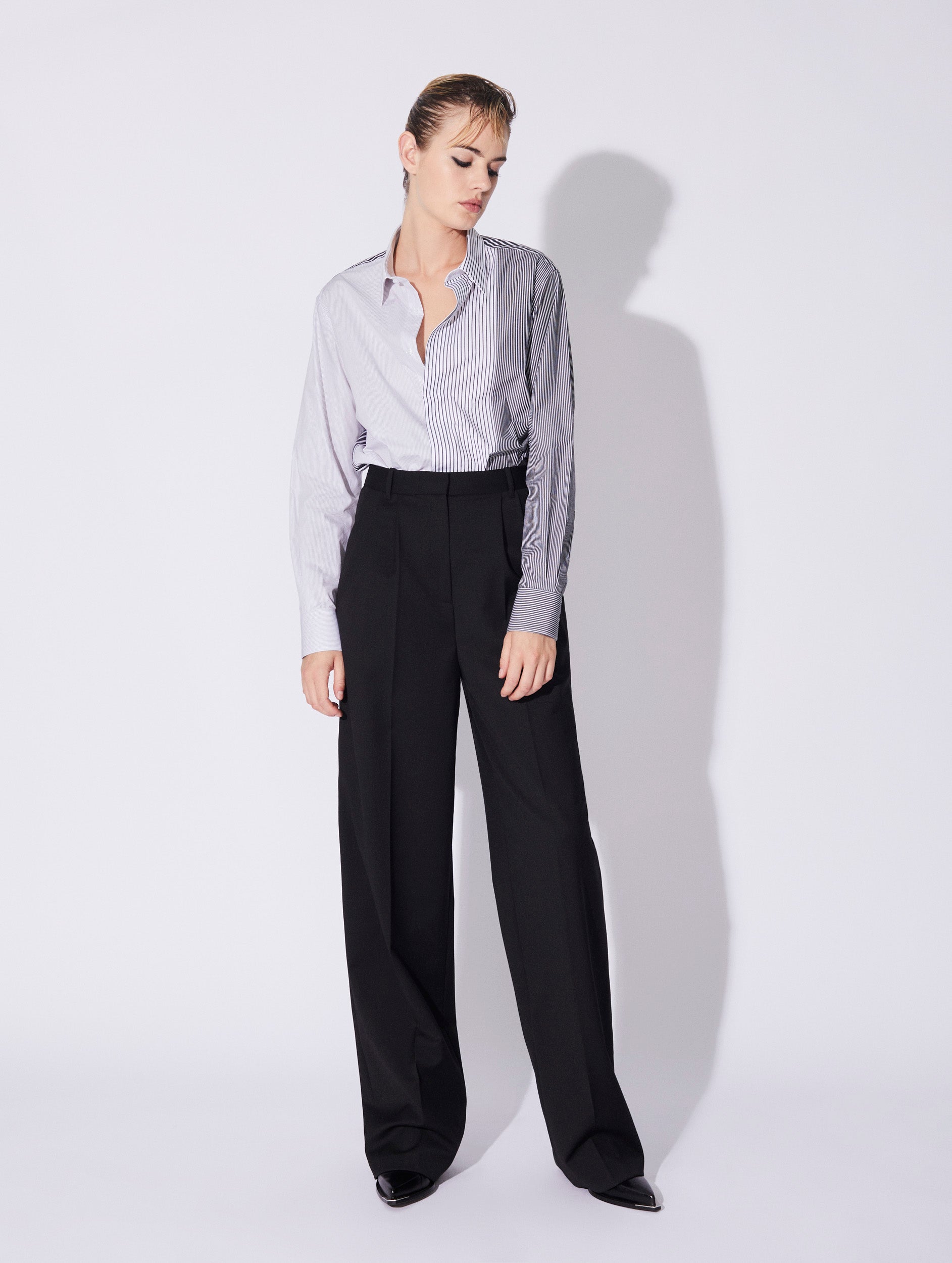 Women Ready-to-Wear | Black stretch wool high waisted