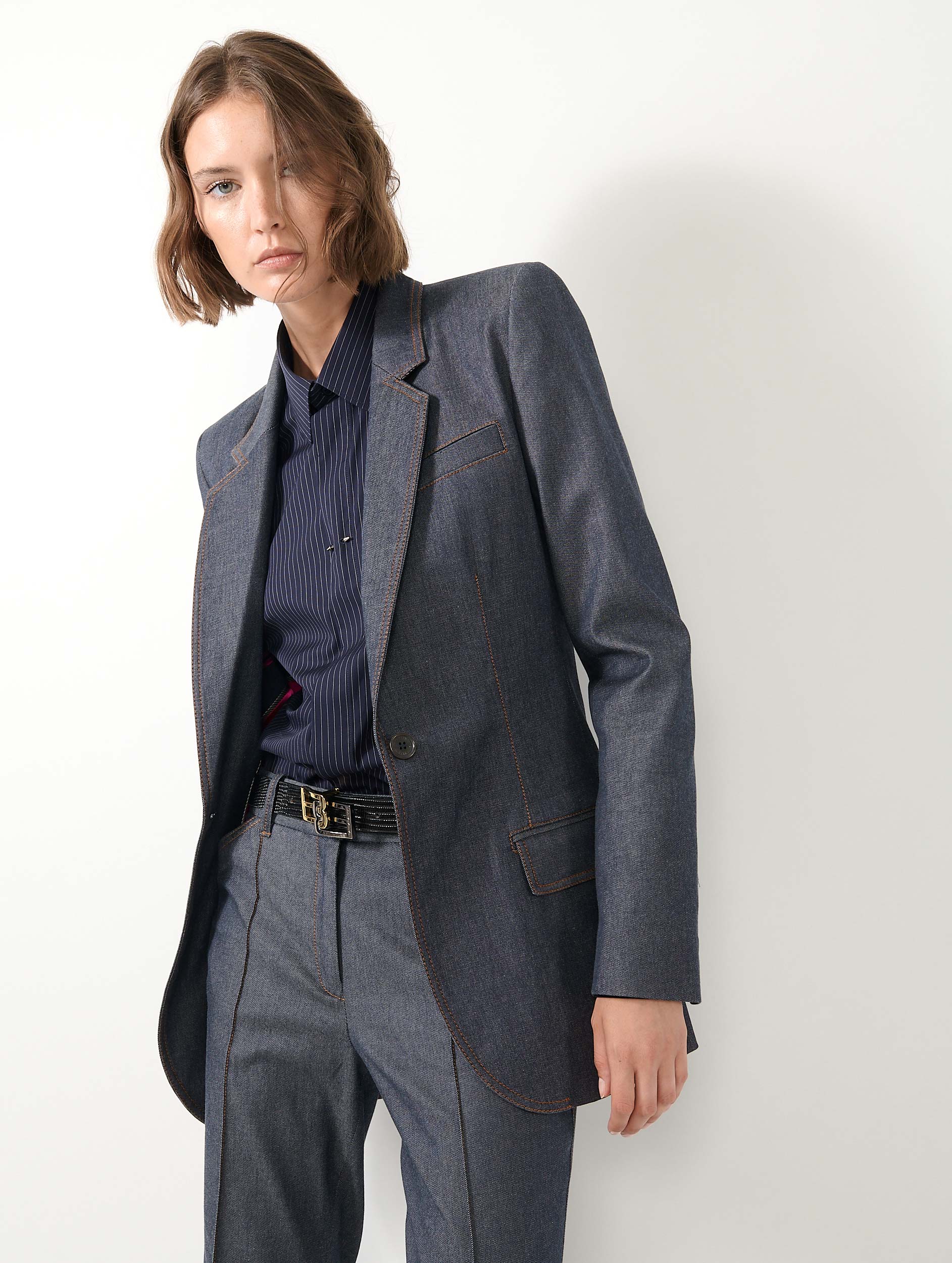 Women Ready-to-wear | Suit jacket in washed denim