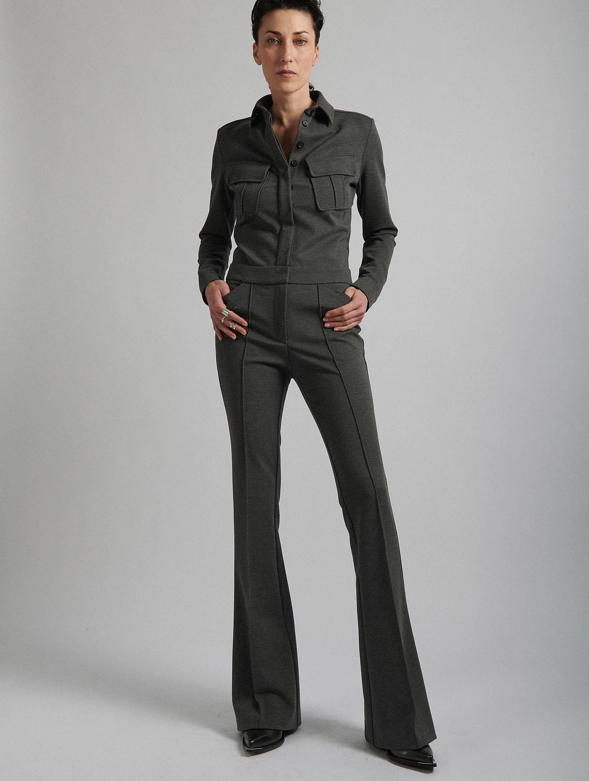 user_4493845a　　　　　　BUI de Barbara Bui Women Ready-to-wear | Grey jumpsuit in milano jersey | Barbara Bui