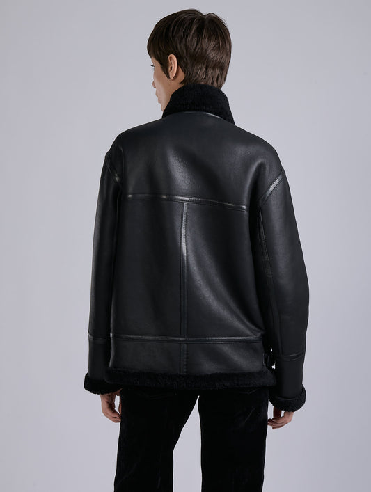 Black shearling jacket