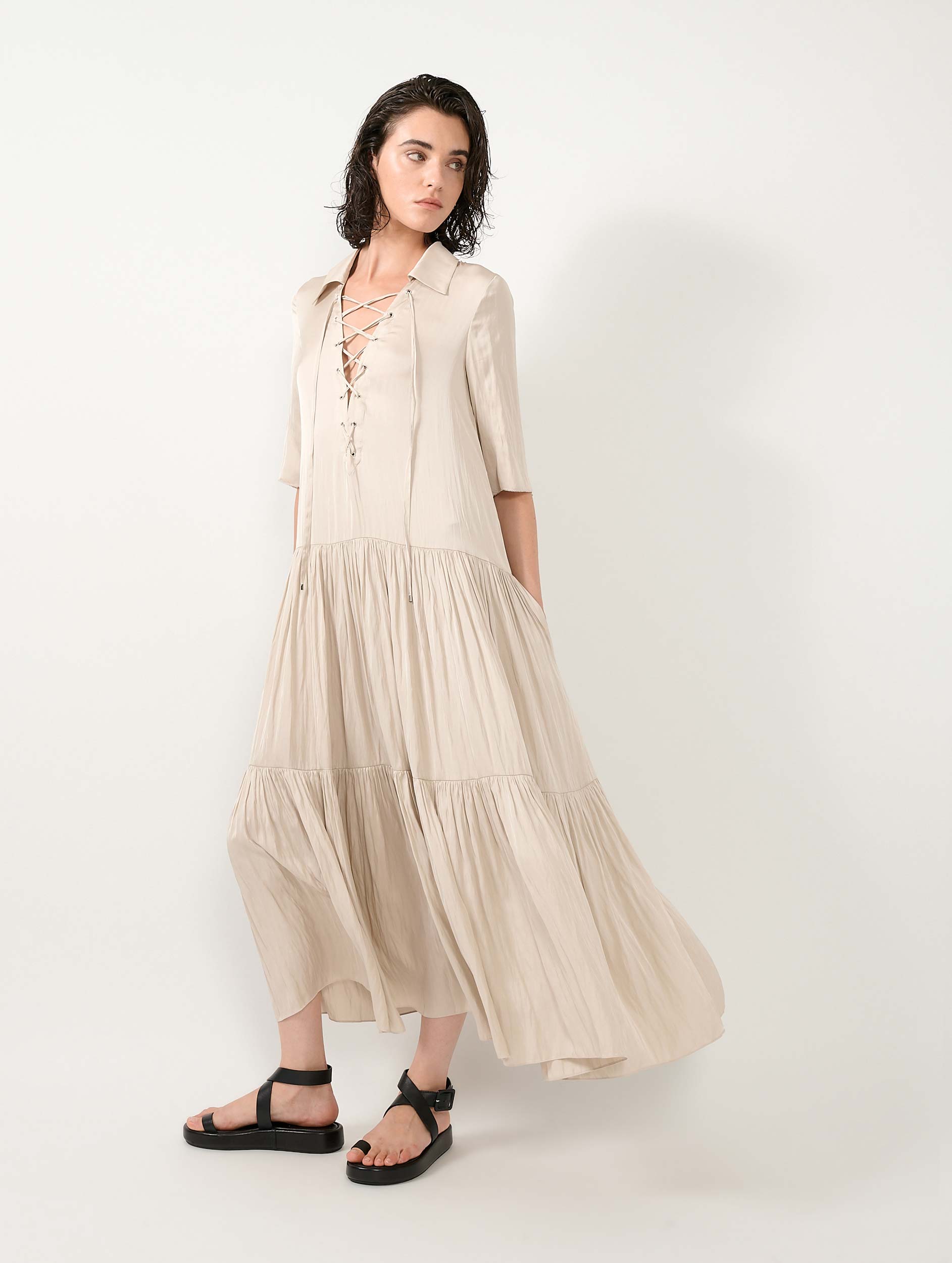Women Ready-to-Wear | Champagne Angel Skin long dress