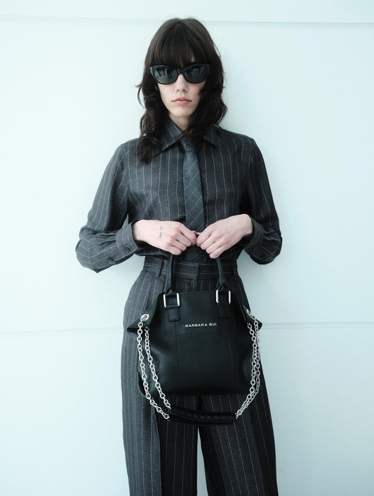 "Little Chamallow" bag in black leather