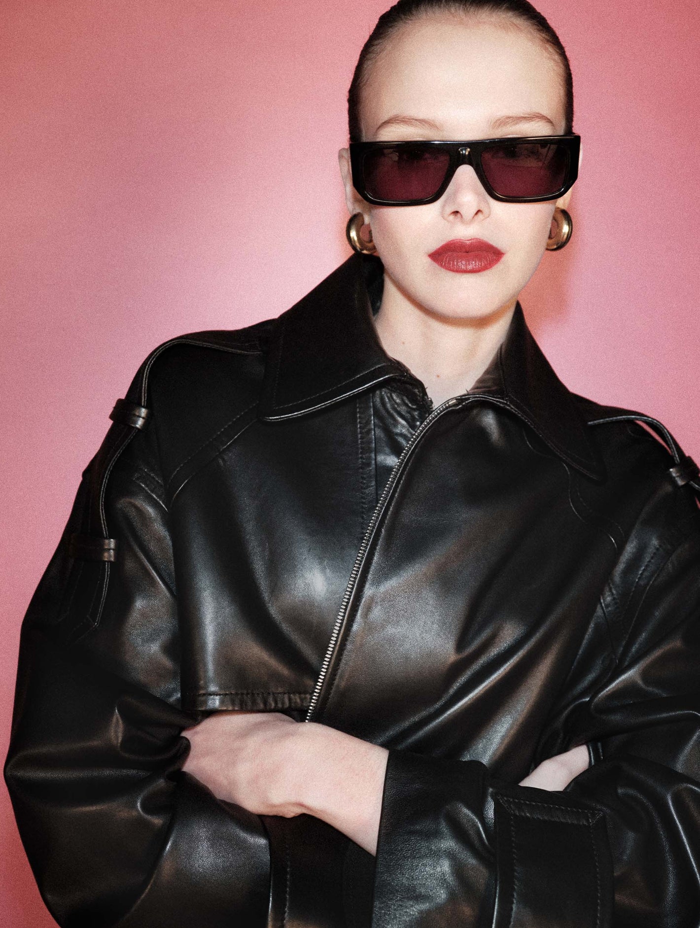 Black lambskin jacket