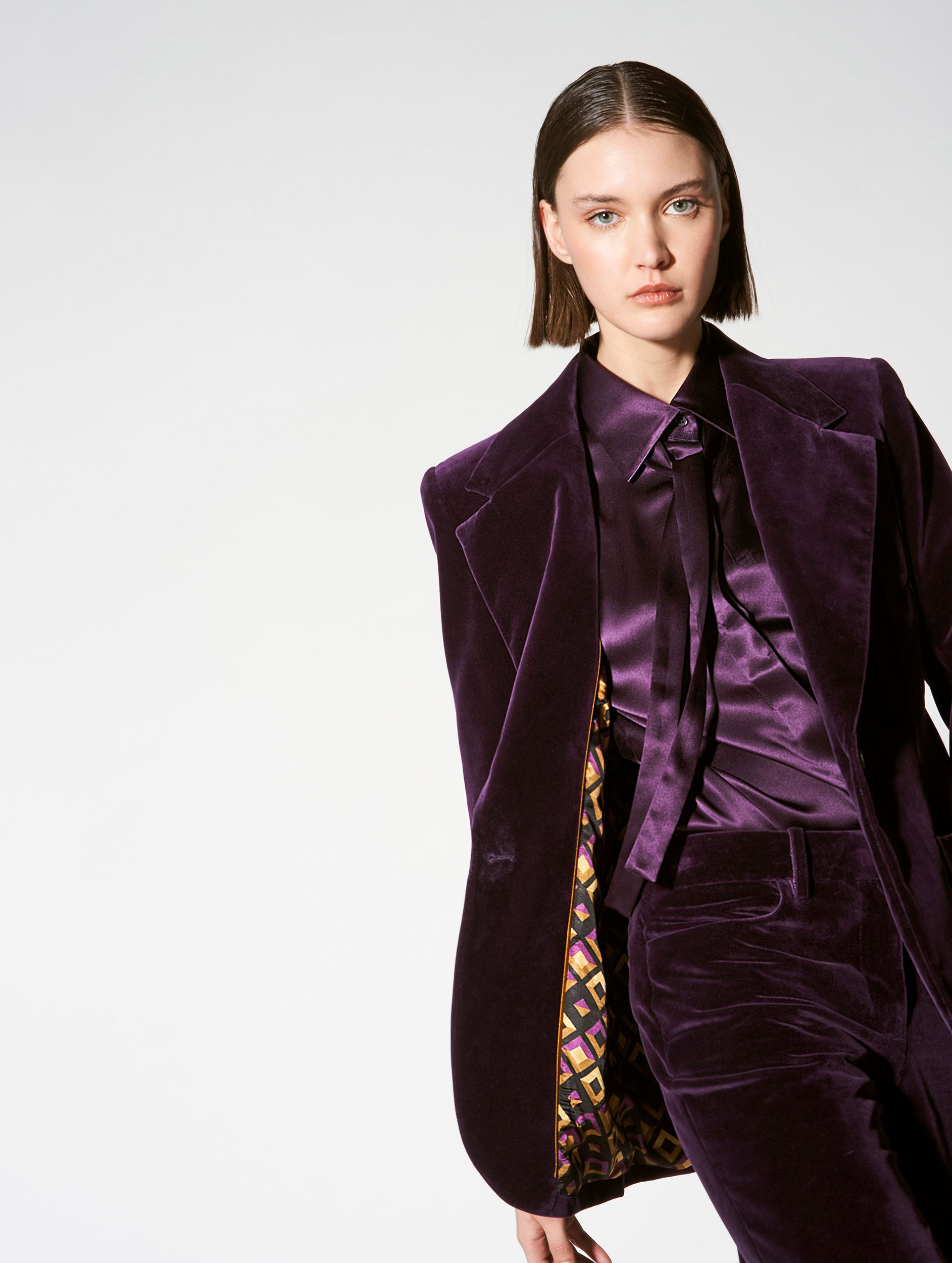Zara purple velvet suit Clearance