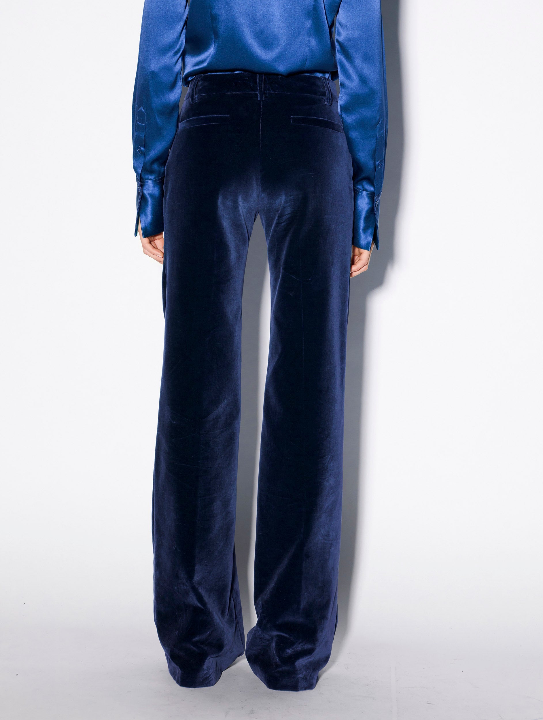 Blue Submarine Velvet Flare Pants