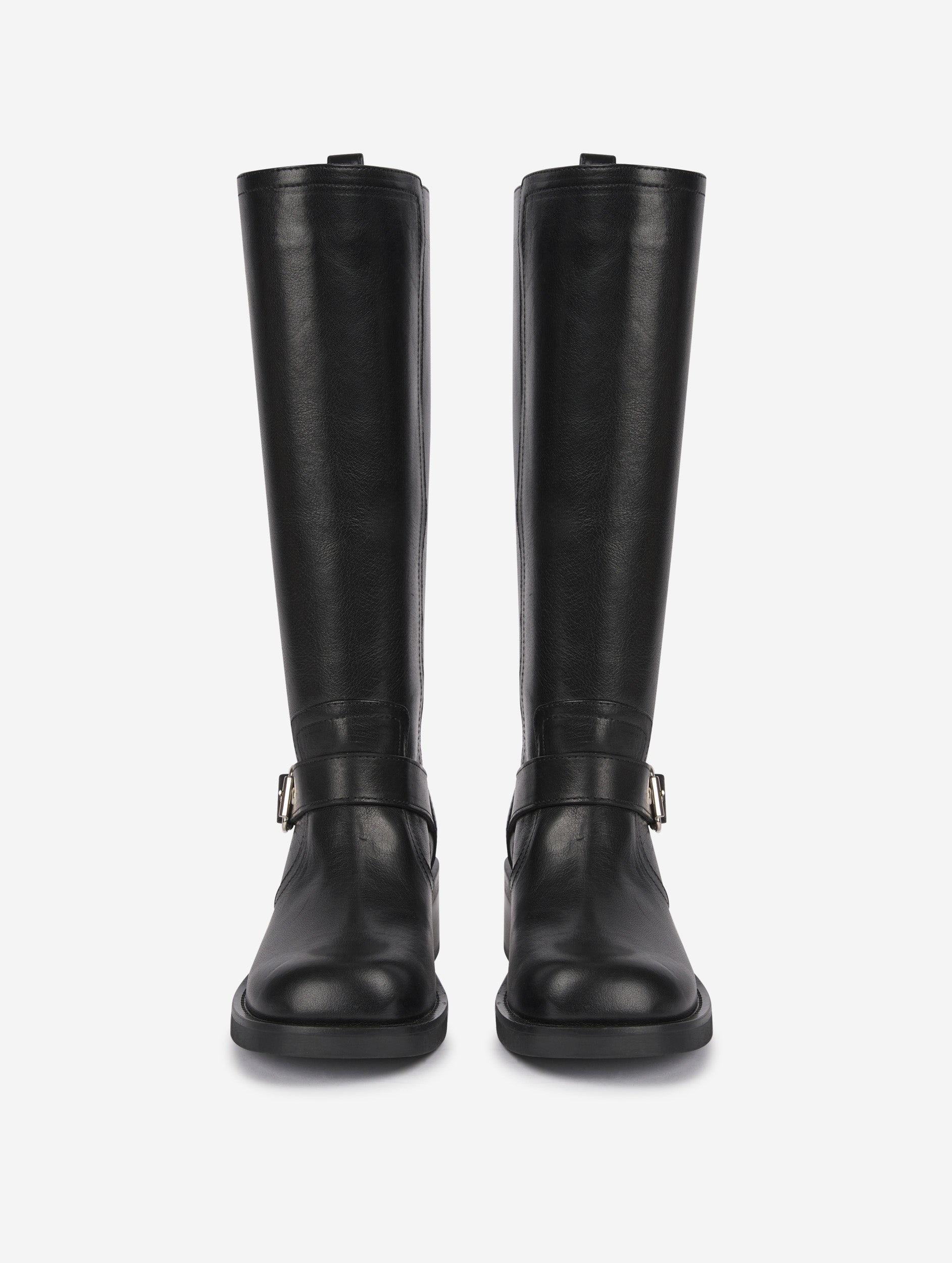 Women Shoes | Multi-buckle biker boots in black leather | Barbara
