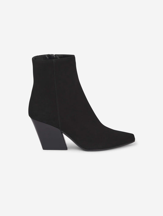 black suede zipped boots