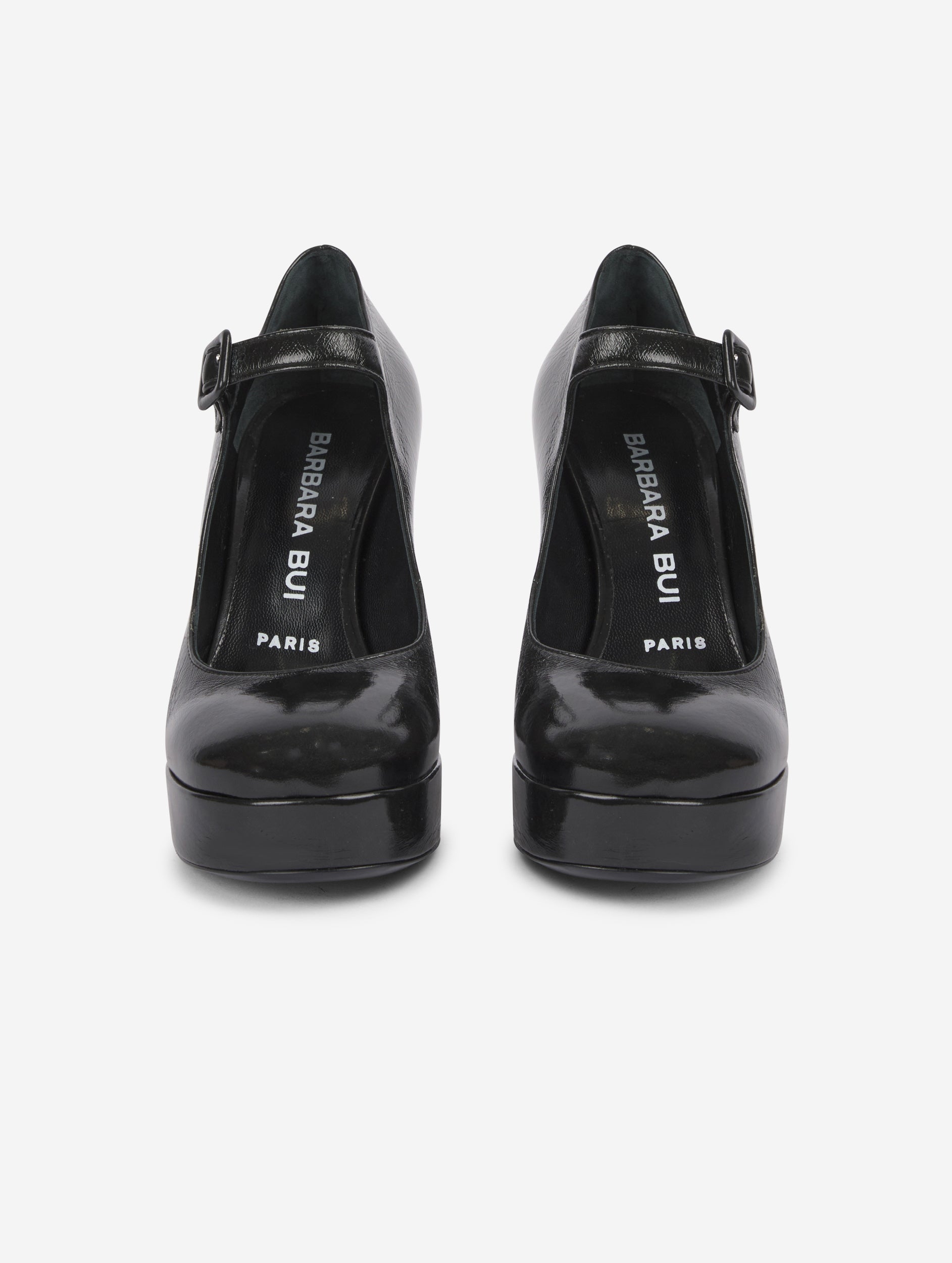 black patent leather platform mary janes