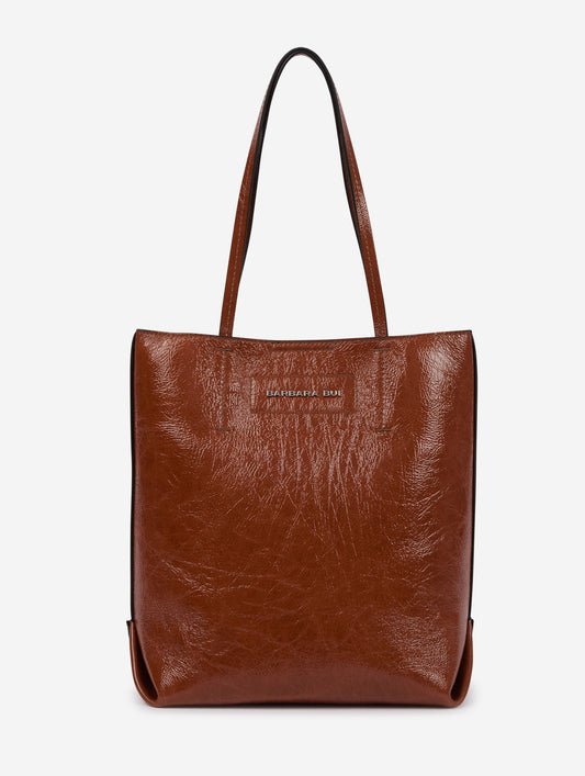 cognac patent leather tabou bag