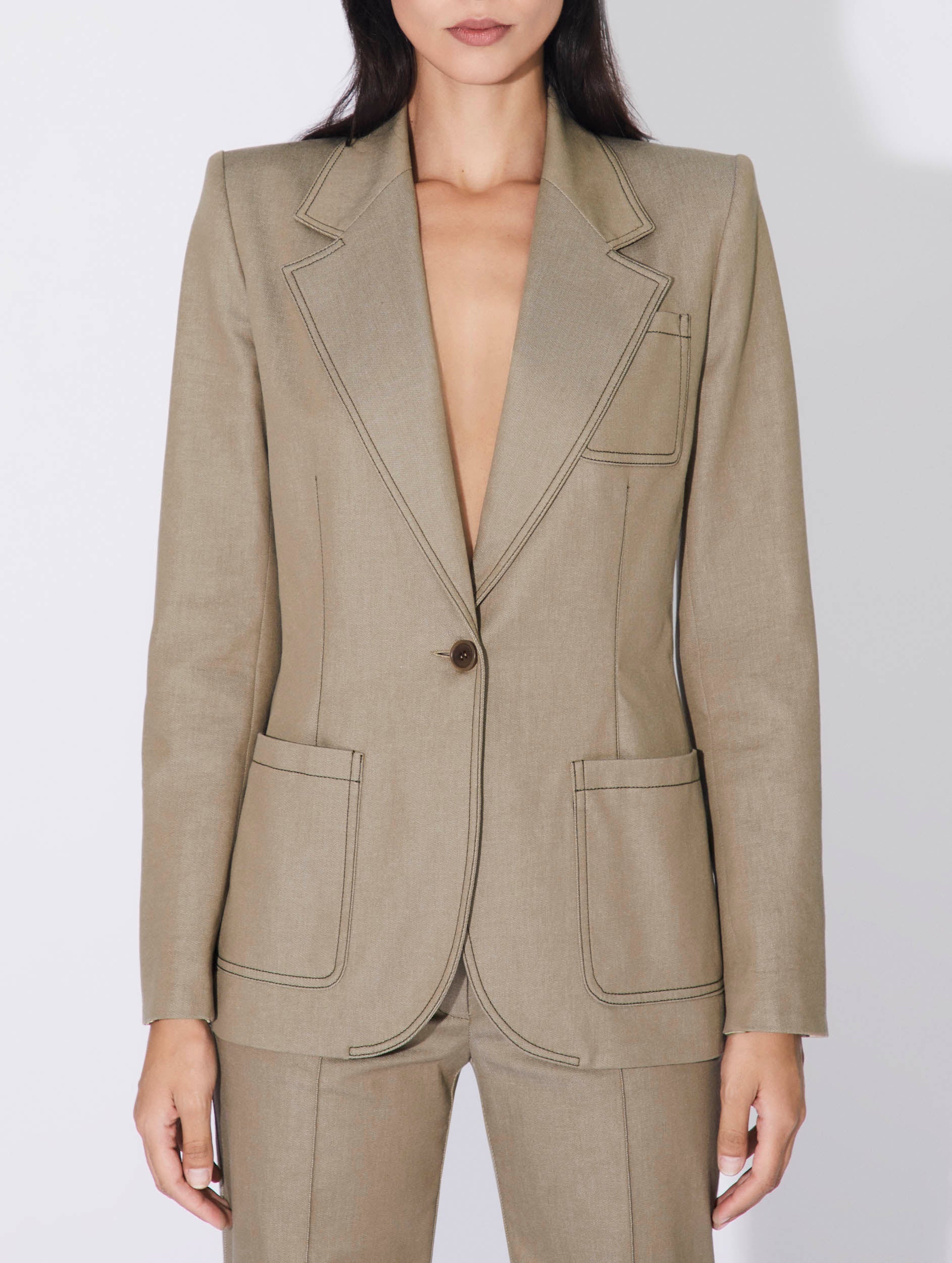 ボトムスその他 Barba Blazer Gi1 Single Breasted In Beige Linen 7302_349db90d06_ab4e7c16a83177
