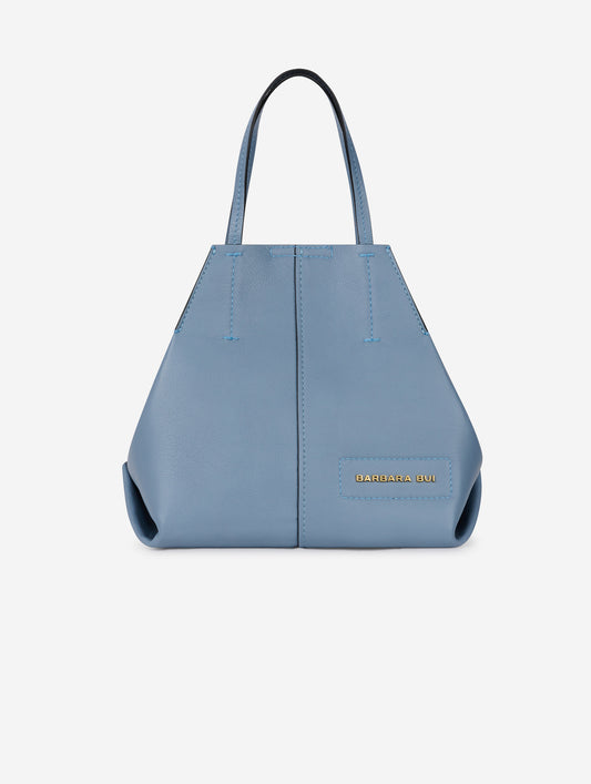 Blue denim leather Bao bag