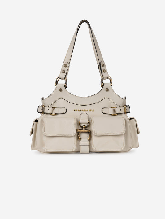 Ivory leather BB RE-EDITION bag