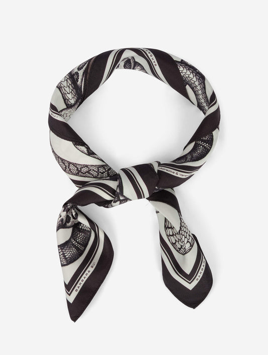 Snake print silk scarf