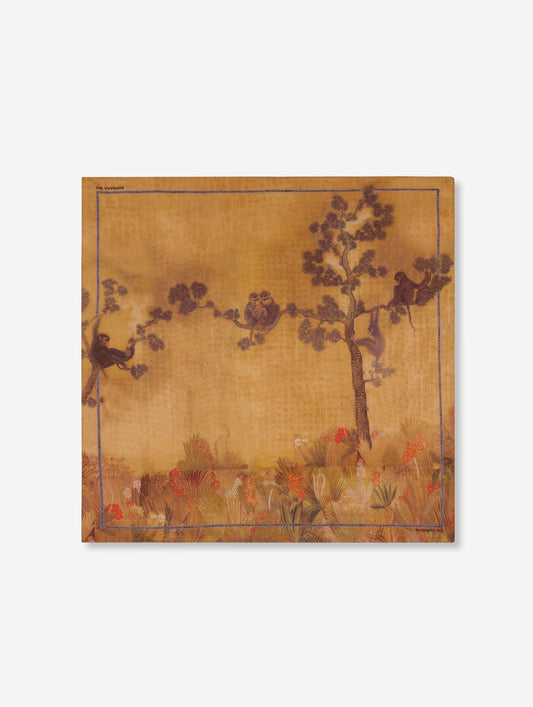Estampe print silk scarf