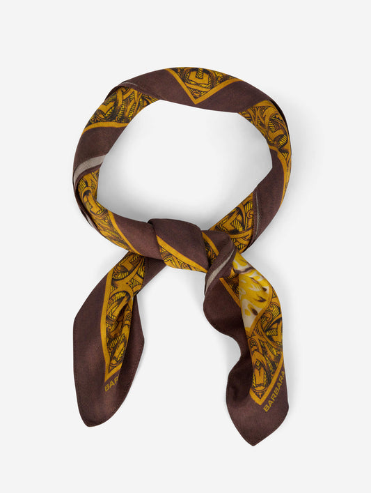 Leopard print silk scarf