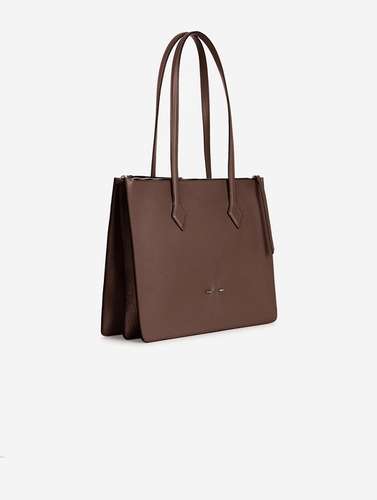 "B. Three" bag in brown leather
