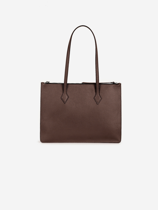 "B. Three" bag in brown leather