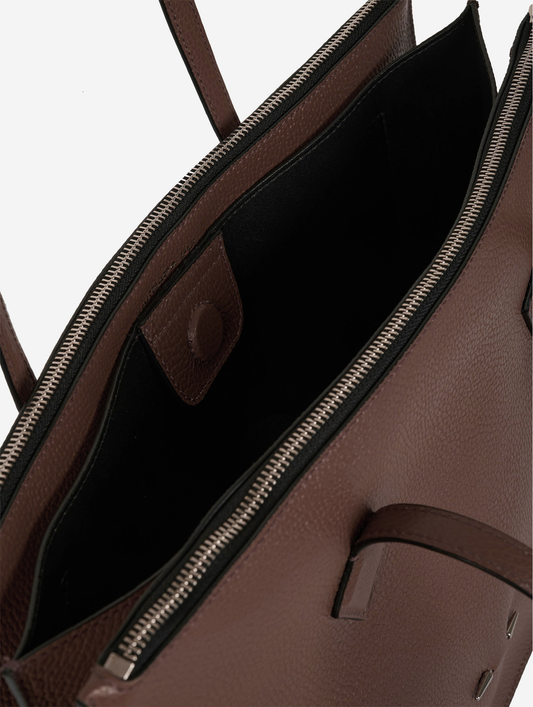 "B. Three" bag in brown leather