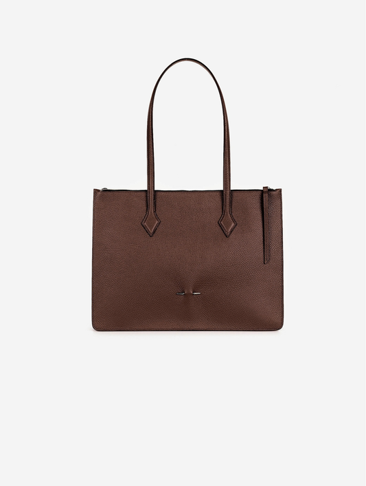 "B. Three" bag in brown leather
