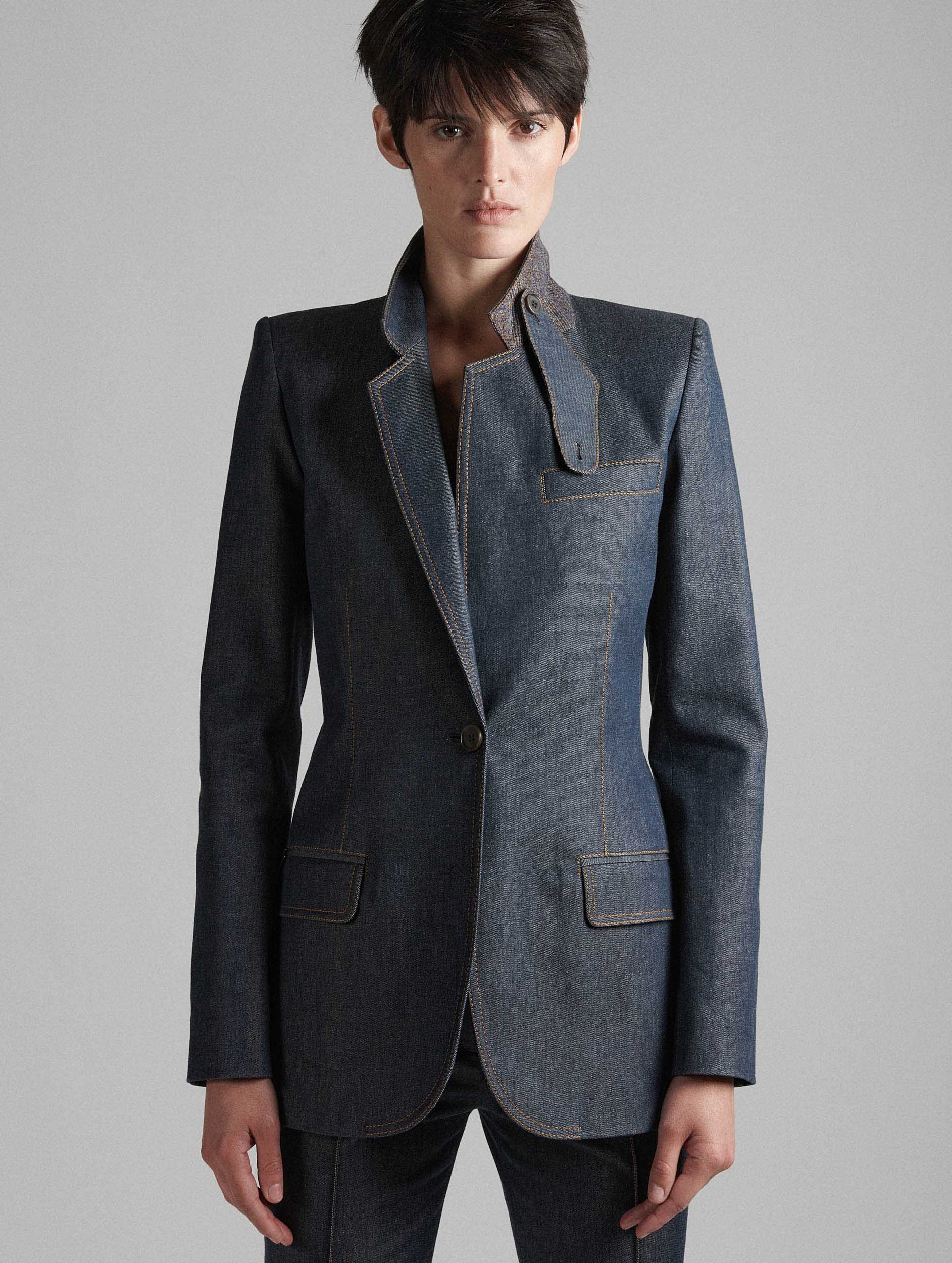 ★GENERAL IDEA★ WOMAN tailored loose fit jacket [NAVY] / WB Manxivoo Womens Blazer Linen Suit Jackets Women Casual 3/4