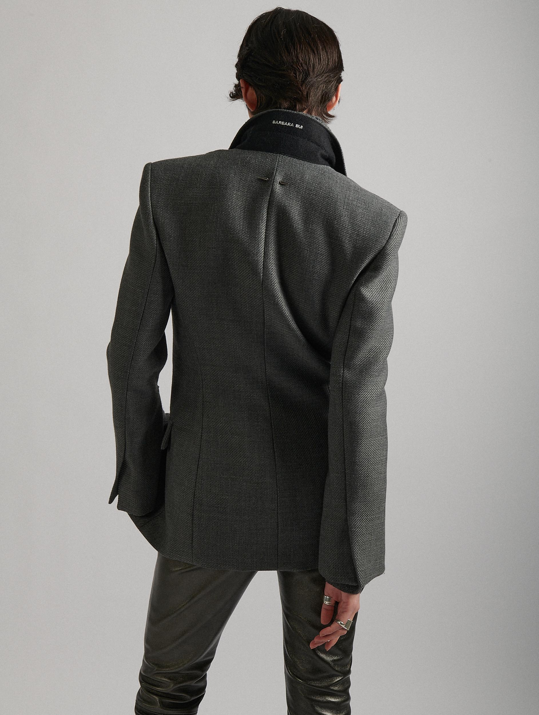 Women Ready-to-wear | Grey whipcord suit jacket with zipped Women Ready-to-wear | Grey whipcord suit jacket with zipped