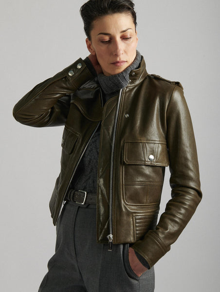 ジャケット・アウター ernie palo LEATHER HUNTING JACKET Brooks Leather 511 Road Warrior Jacket - Motorcycle