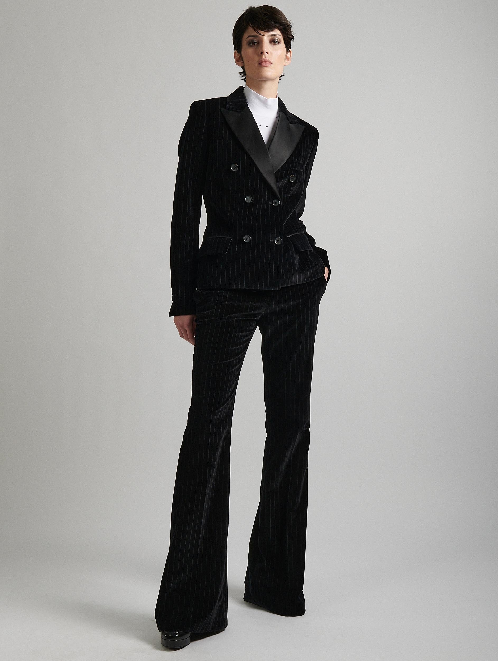 black velvet dress pants women's Ryrjj Flared Velvet Dress Pants for Women High Waisted Wide Leg Stretch Elastic Waist Bootcut Pull On Trousers Front Seam Slacks(Black,S), Women's,