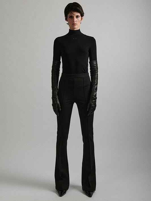 Black Milano jersey bootcut leggings
