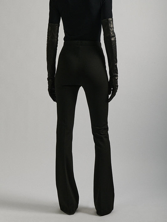 Black Milano jersey bootcut leggings
