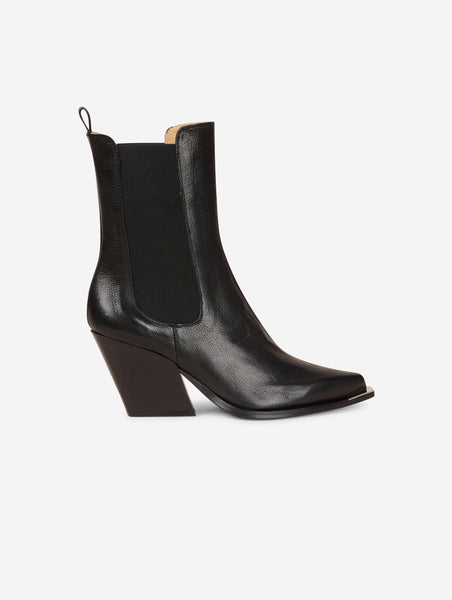 ショートブーツ・ブーティ Maxim Ankle Boots in Black Leather Ann Demeulemeester Maxim lace-up leather boots | REVERSIBLE