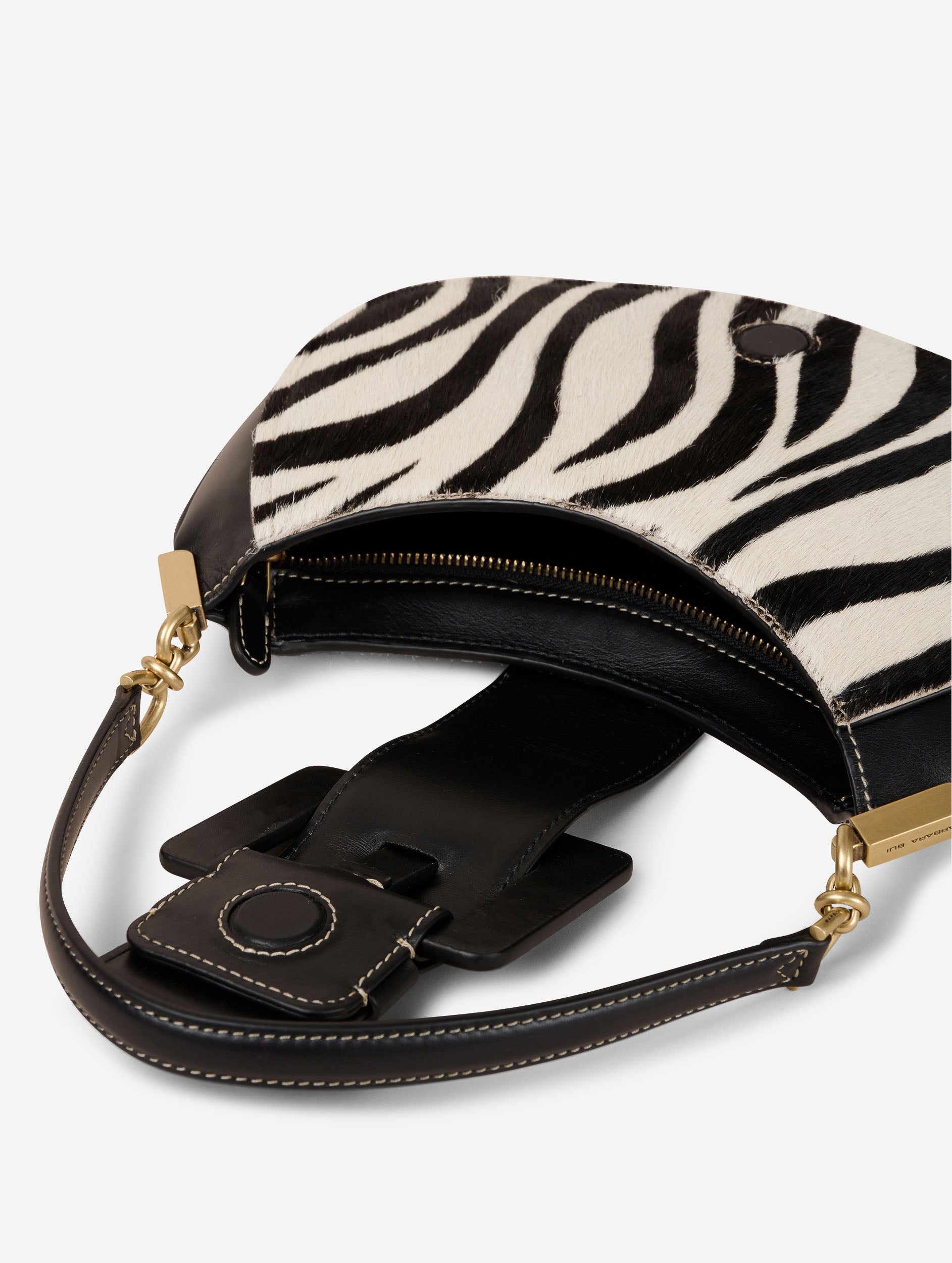 Women Bags | Zebra print calf hair leather KISS ME bag | Barbara