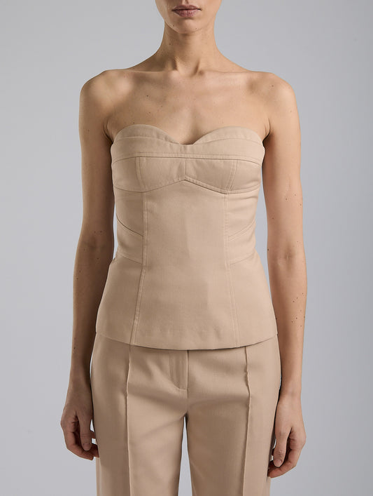 Nude cotton silk radzimir bustier