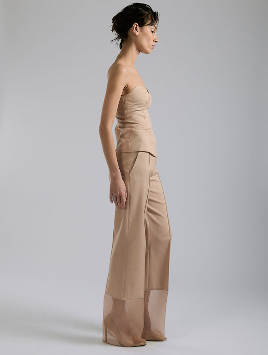 Nude cotton silk radzimir bustier