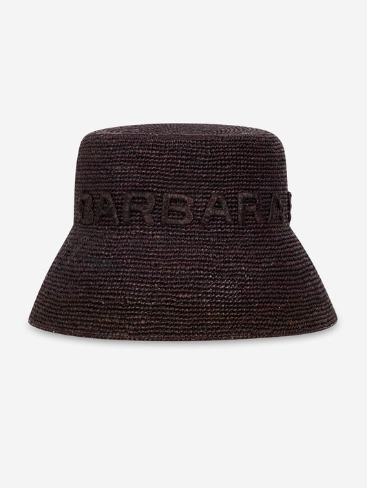 black raffia hat