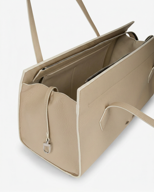 To B. bag in ivory leather