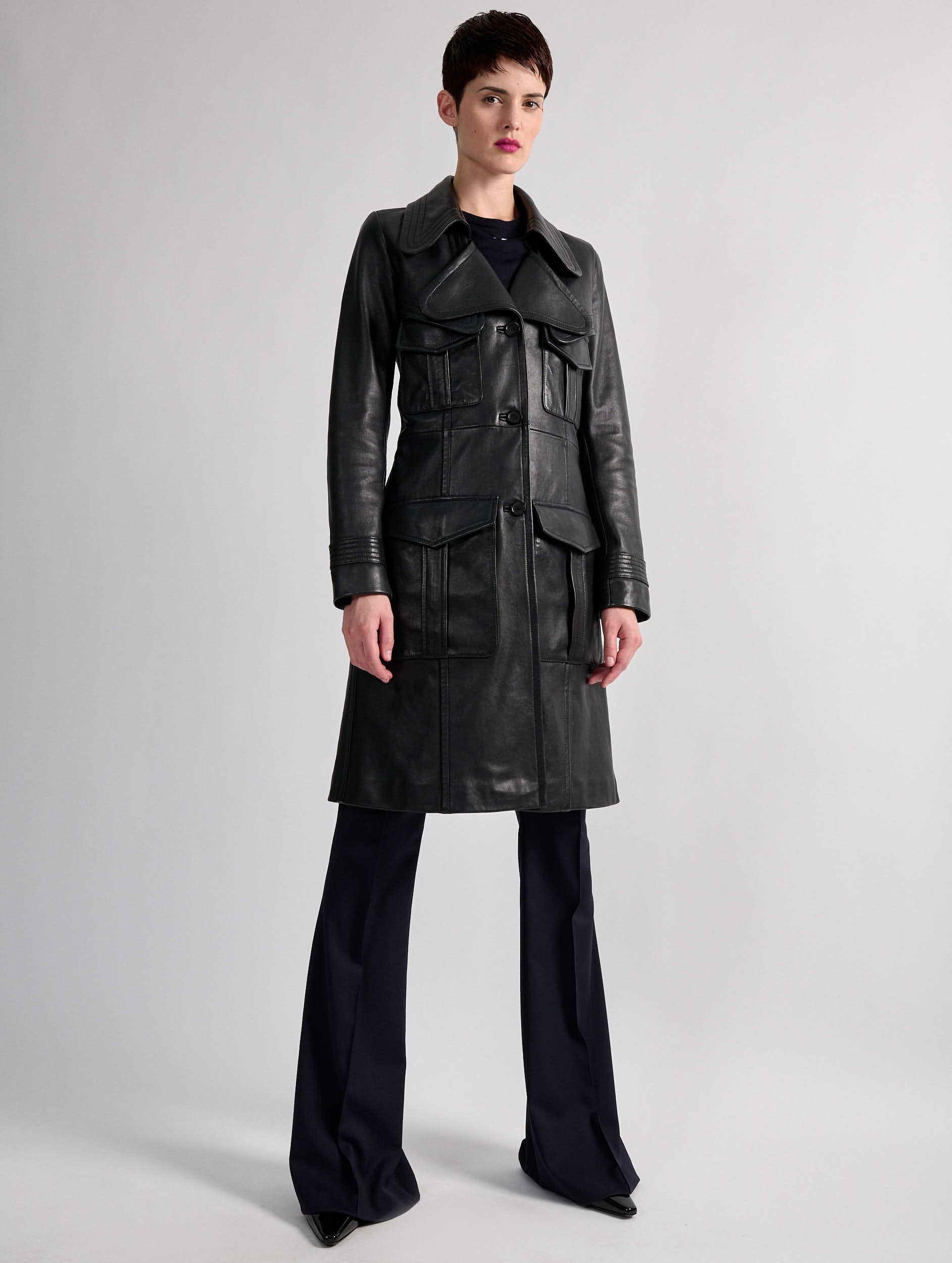 Barbara Bui Womens Lambskin Leather Moto Jacket Small FR 38