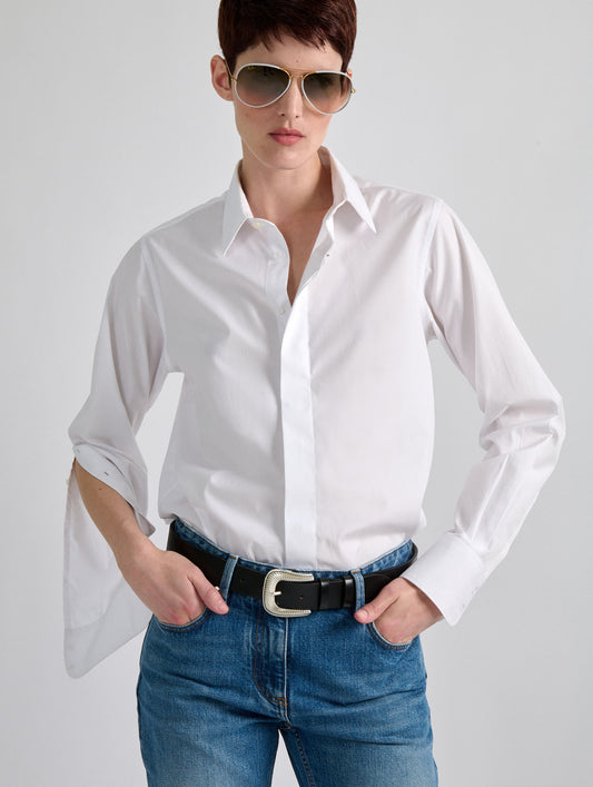 White poplin shirt