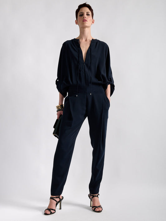 Navy flowing caddy jumpsuit