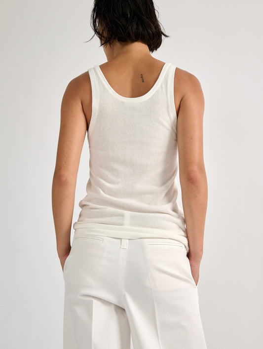 Ivory knitted tank top