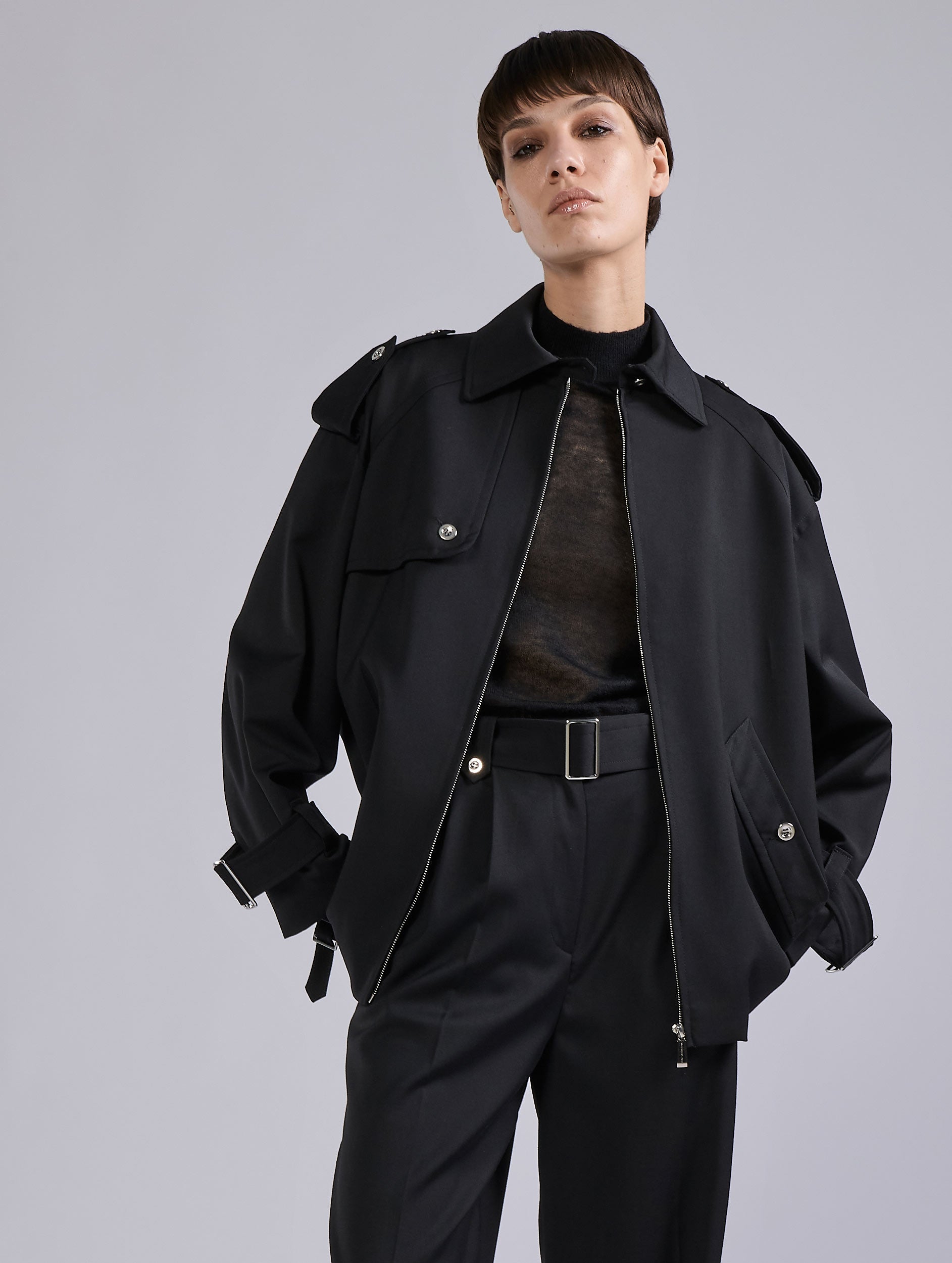BUI de Barbara Bui バルバラビュイ ラムファー付き ジャケット Designer jackets collection for women | Barbara Bui Official