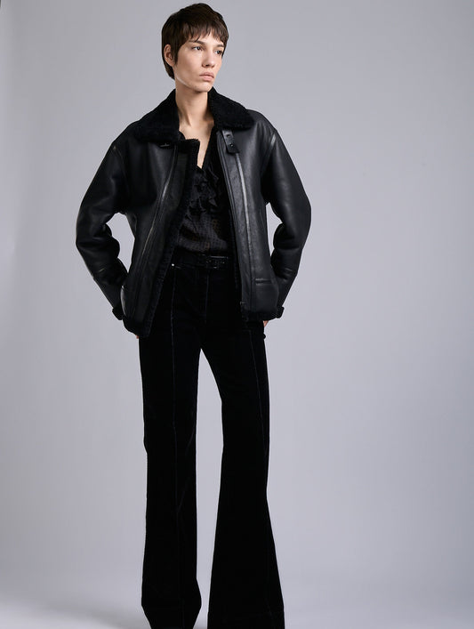 Black shearling jacket
