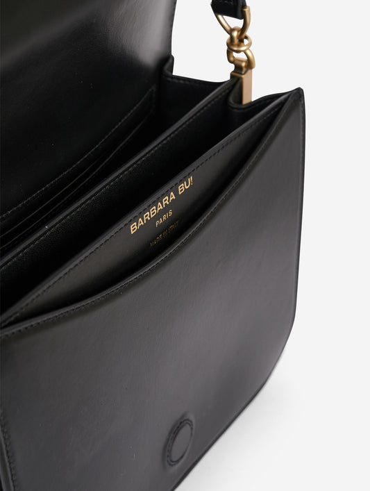 Black suede and leather "Touch Me" bag