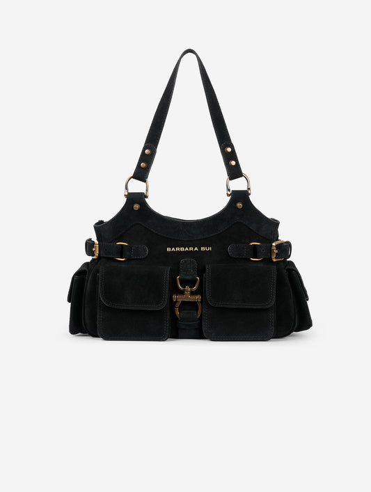 "BB Re-edition" bag in black suede