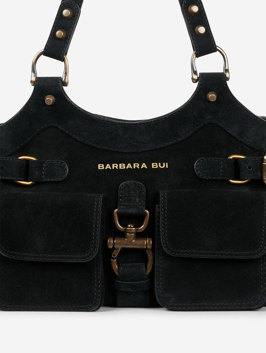 "BB Re-edition" bag in black suede