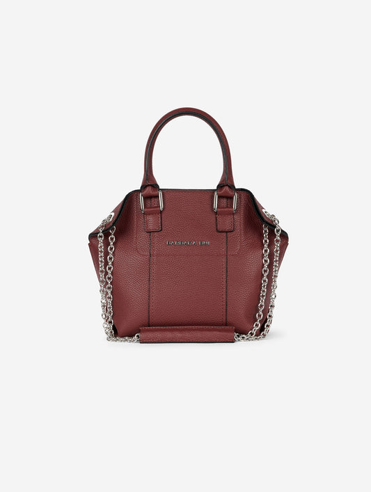 "Little Chamallow" bag in burgundy leather