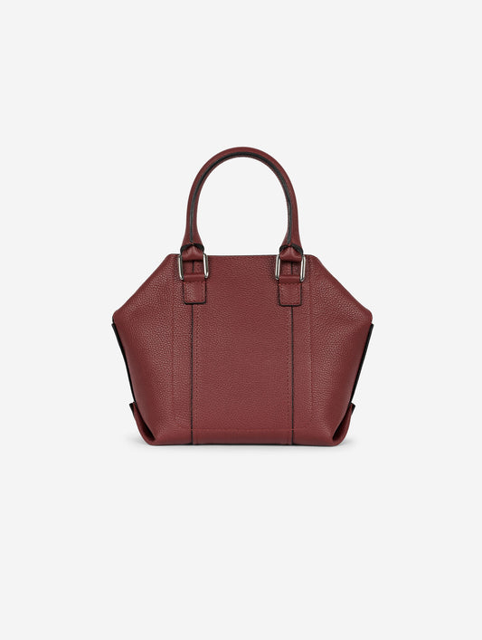 "Little Chamallow" bag in burgundy leather
