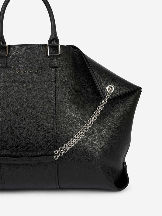 "Big Chamallow" bag in black leather