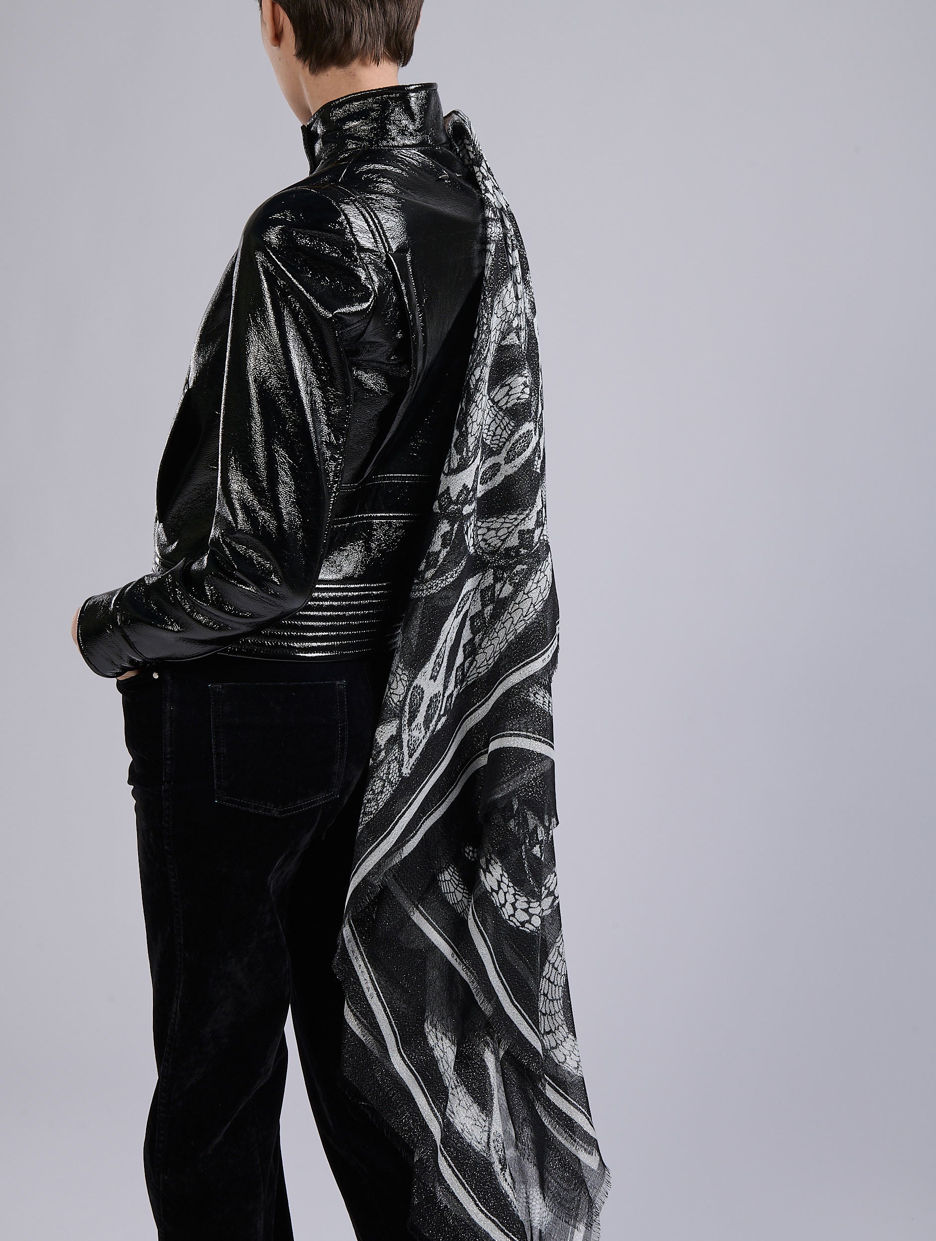 Women Accessories | Metallic snake-print scarf | Barbara Bui
