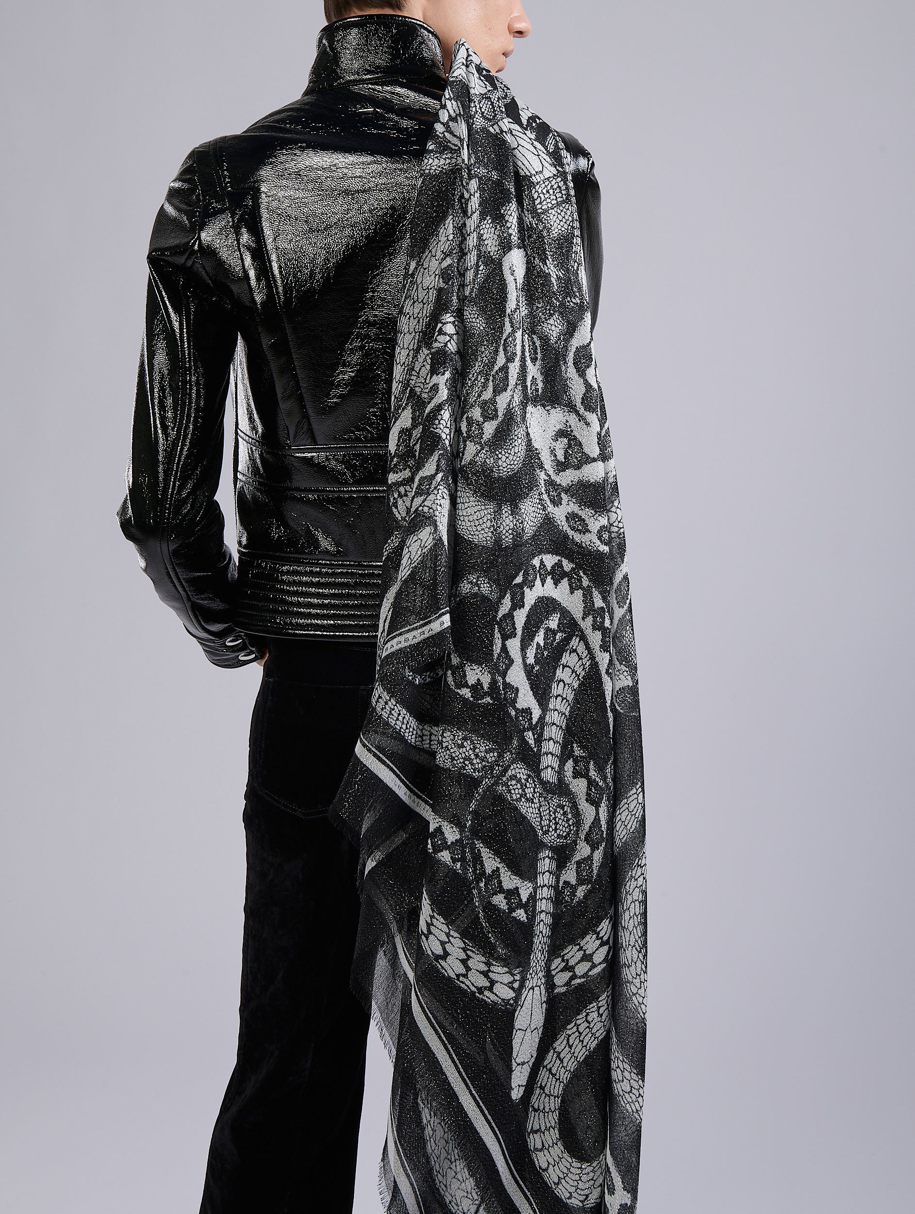 Women Accessories | Metallic snake-print scarf | Barbara Bui